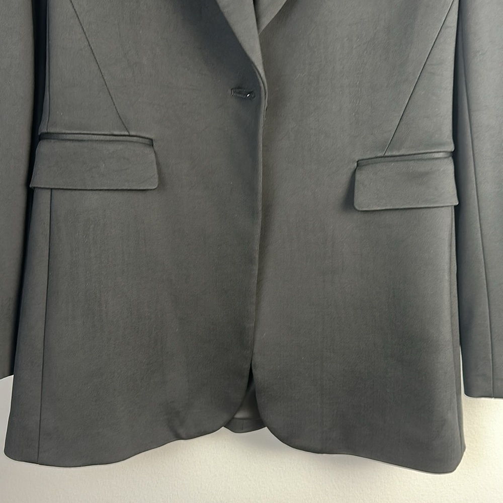 Alice + Olivia Classics Black Single Button Blazer Pockets Lined Size 4 Business - Picture 7 of 16